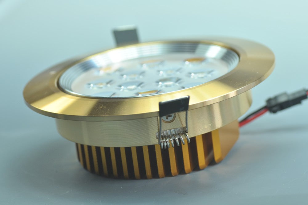 12W CL-HQ-03-12W  LED Spotlight Cut-out 114mm Diameter 5.5" Gold Recessed LED Dimmable/Non-Dimmable LED Ceiling light