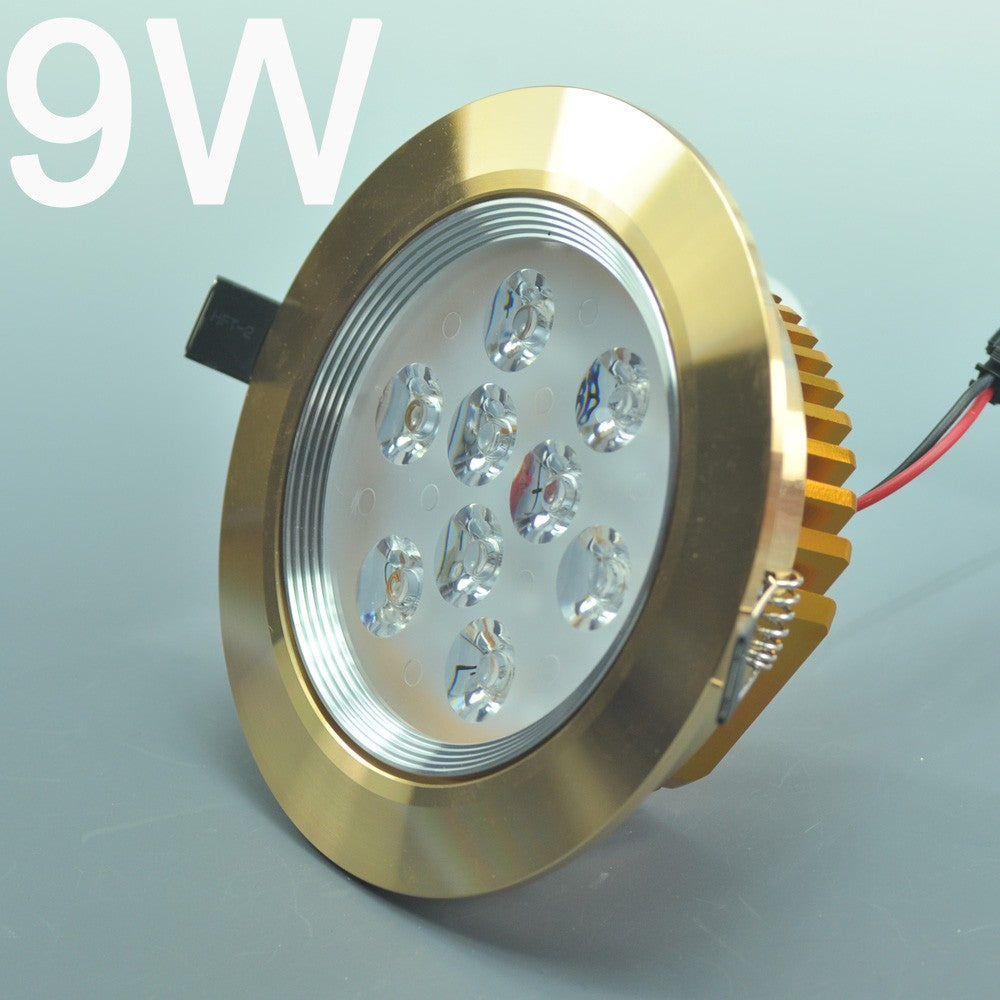 9W CL-HQ-03-9W  Recessed Ceiling light Cut-out 114mm Diameter 5.5" Gold Recessed Dimmable/Non-Dimmable LED Downlight