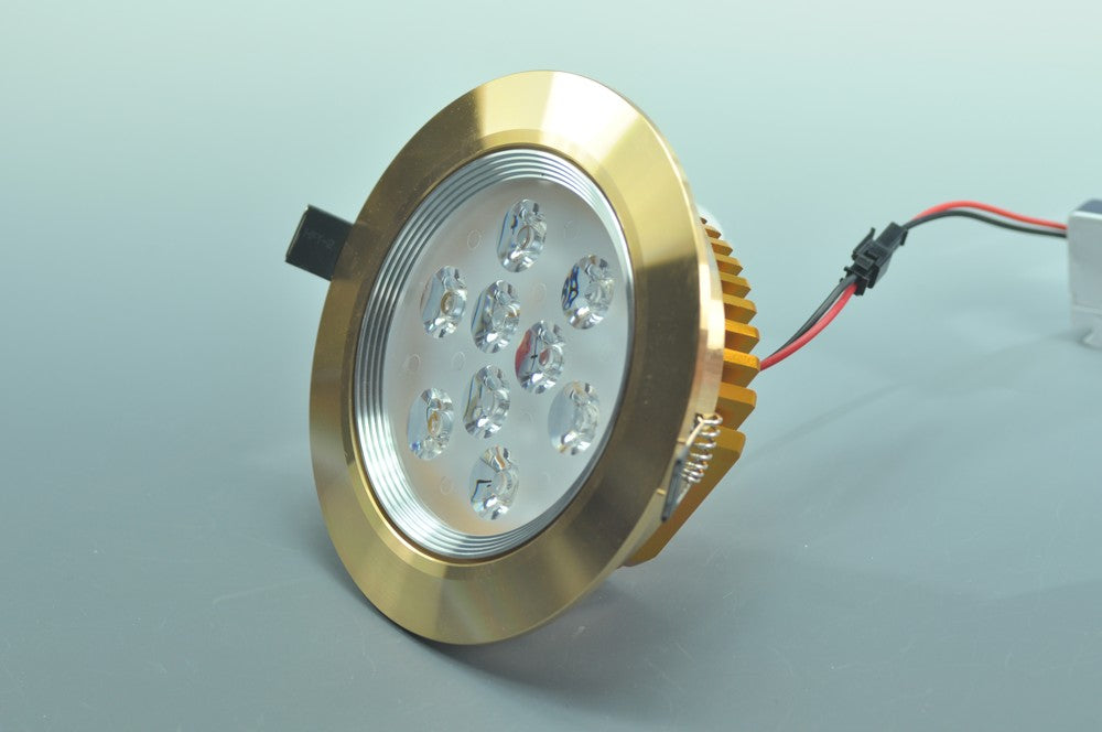 9W CL-HQ-03-9W  Recessed Ceiling light Cut-out 114mm Diameter 5.5" Gold Recessed Dimmable/Non-Dimmable LED Downlight