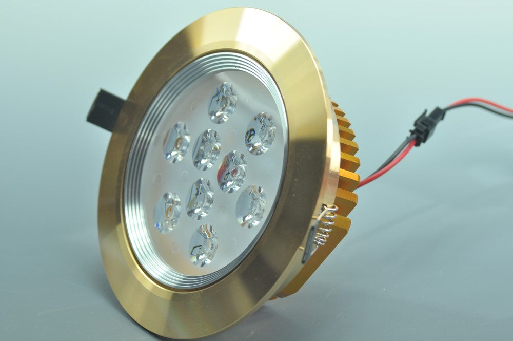 9W CL-HQ-03-9W  Recessed Ceiling light Cut-out 114mm Diameter 5.5" Gold Recessed Dimmable/Non-Dimmable LED Downlight