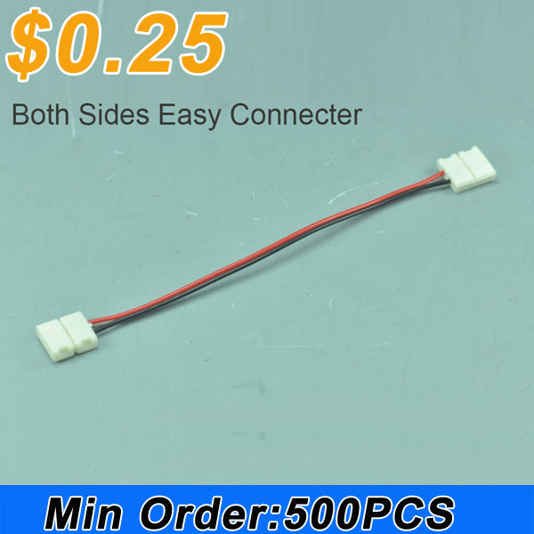 Wholesale Single Color Strip Light Connecter with Double Easy Clip Single optional Easy Connecter For 5050 3528 5630 10mm  8mm optional led strip light