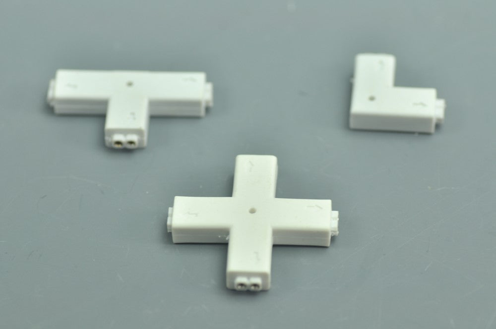 LED Single Color 2pin "L" "T" ''+"  Type Connector For LED Single Color Strip connector to 90 180 360 degrees Both for 5050 3528 Single Color Strip