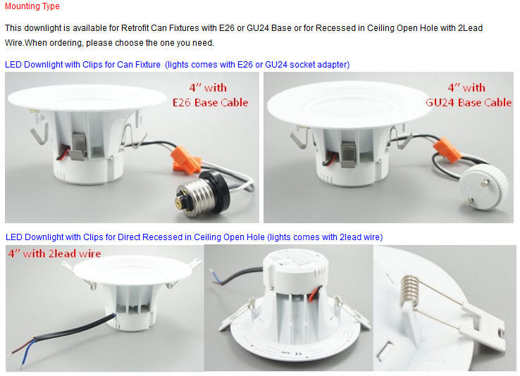 12W LD-DL-HK-04-12W LED Down Light Dimmable 12W(100W Equivalent)  Recessed LED Retrofit Downlight