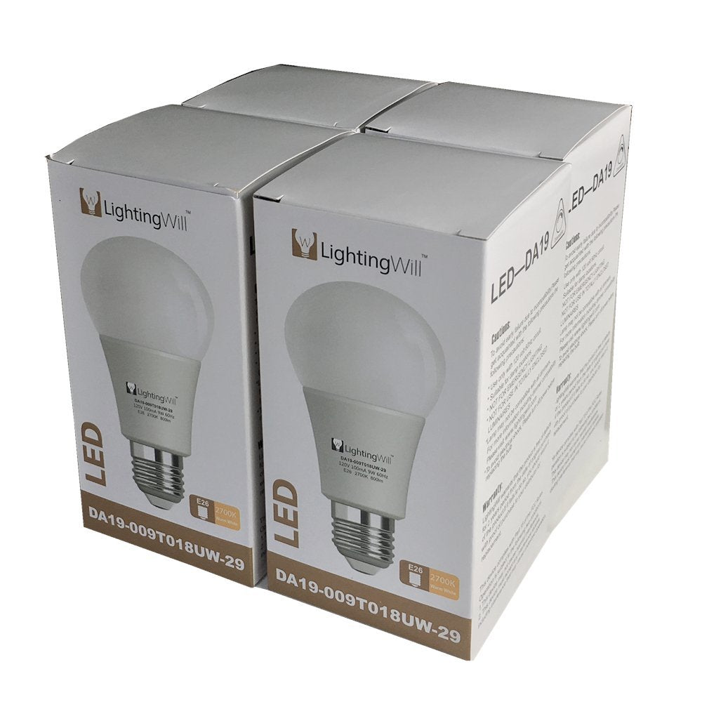 Free Shipping 50pcs X  UL CUL Approved 9 Watt 800 Lumen 2700K Warm White Color E26 Edison Screw Medium Base A19 LED Light Bulb, 75 Watt Bulb Equivalent