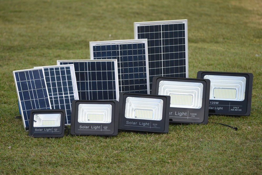 100W Solar Led Flood Lights 7500lum chargeable Bright 20hours Flood Lights