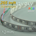 Brightest 12mm RGB Flexible  LED Strip 12V Optional  SMD5050 Multicolor Strip Light 5 meter(16.4ft) 300LEDs
