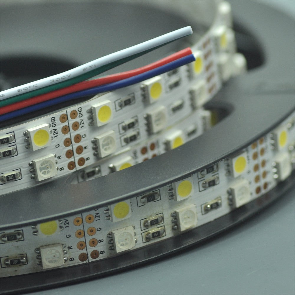 Double Row 5050 RGBW Strip Light 15mm width  5meter(16.4ft) 600LEDs
