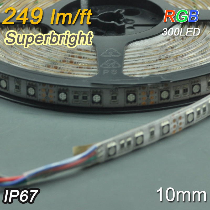 Brightest RGB 12V LED Strip SMD5050 Flexible Multicolor  Strip Light 5 meter(16.4ft) 300LEDs