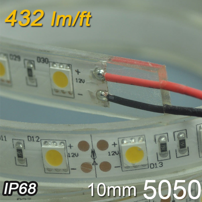 Super Waterproof SMD5050 Strip Light Underwater 10  meter suit for boat,diving,fish tank strip light 1 meter (60Leds) IP68