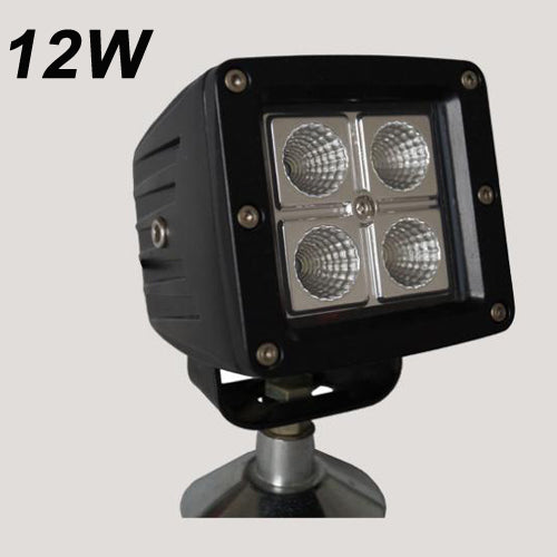 12W LED Work Light  6500K LED Light Bar IP68 CREE LED 864 Lumens Spot Flood Off Road Driving Light