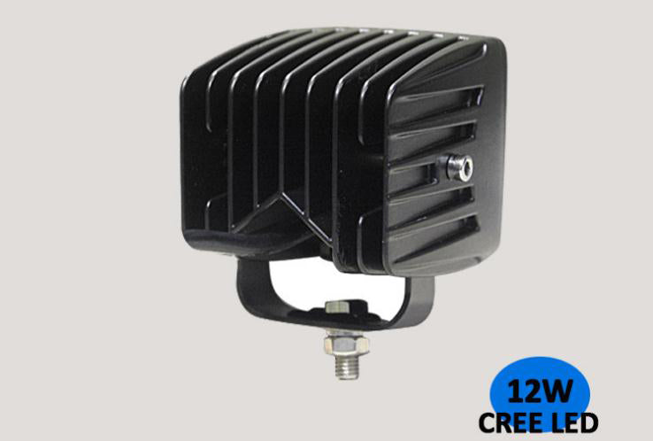 12W LED Work Light  6500K LED Light Bar IP68 CREE LED 864 Lumens Spot Flood Off Road Driving Light