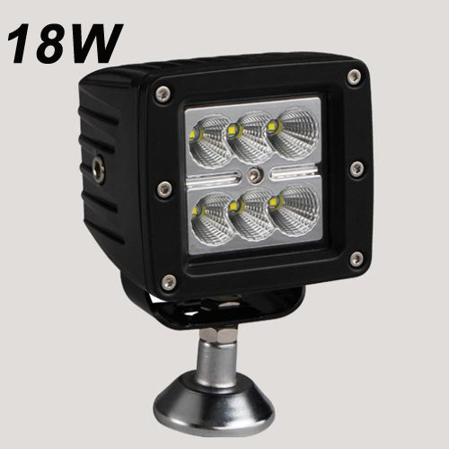18W LED Work Light  6500K LED Light Bar IP68 CREE LED 1296Lumens Spot Flood Off Road Driving Light
