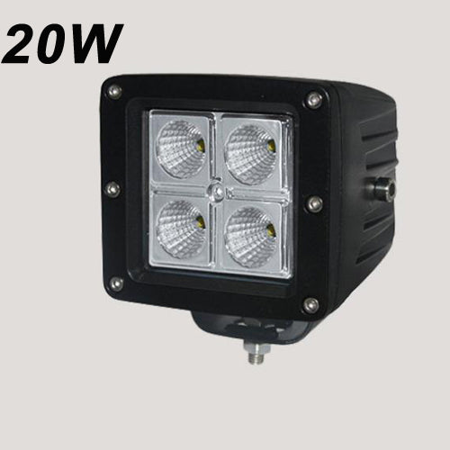20W LED Work Light  6500K LED Light Bar IP68 CREE LED 1440 Lumens Spot Flood Off Road Driving Light