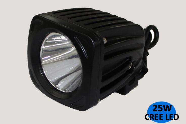 25W LED Work Light  6500K LED Light Bar IP68 1700 Lumens CREE LED Spot Flood Off Road Driving Light