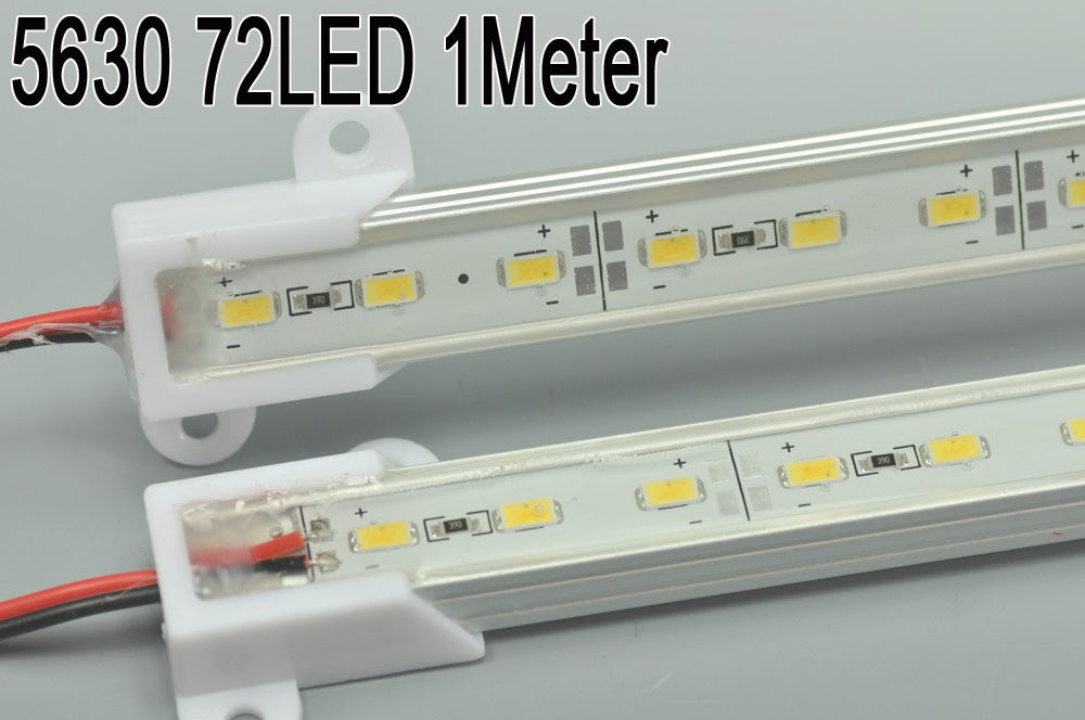 12V 1Meter Waterproof Strip light 40inch 5630 Rigid LED Strips Bar Aluminium Profile  Rigid Strip Light