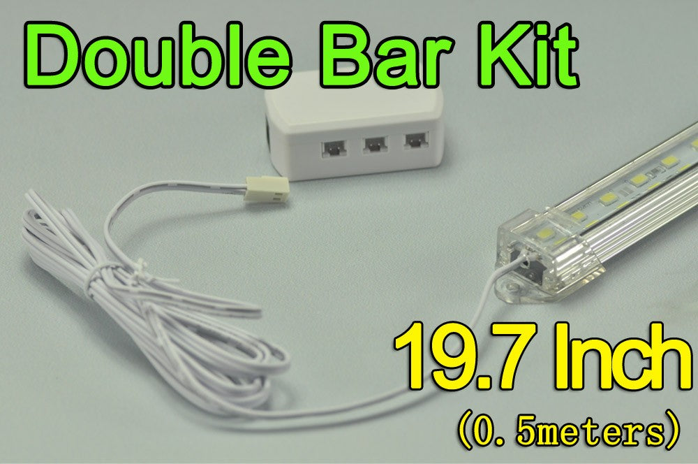 19.7inch 0.5Meter 18W LED Bar Fixture Double Row 5630 72LED 2520 Lumens Cabinet LED Bar Light Kits