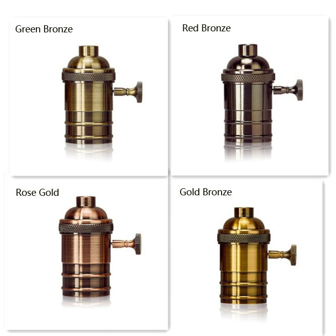 Pendant Lighting Sockets  Retro Vintage Industrial Screw Light Socket Lamp Holder Hanging Lights.