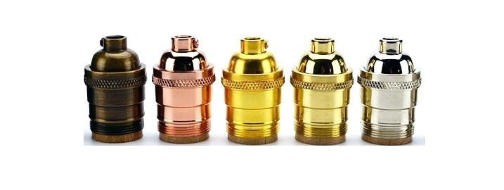 Edison Light Sockets Aluminium Retro Vintage Industrial Screw Light Socket Lamp Holder.