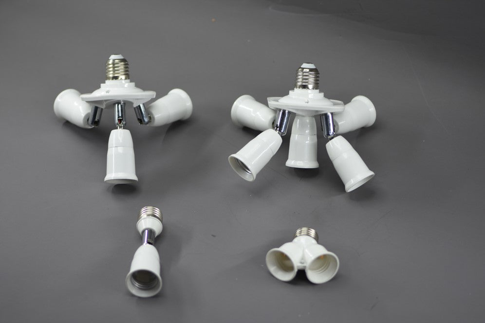 E27 Splitter 1 To 2,3,5 in 1 Light Socket Splitter E27 Adapter Splitter