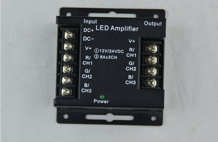 12V-24V 8A 3 Channels LED RGB Amplifier Common Anode LED Amplifier For 5050 SMD RGB LED Strip Light Bulb