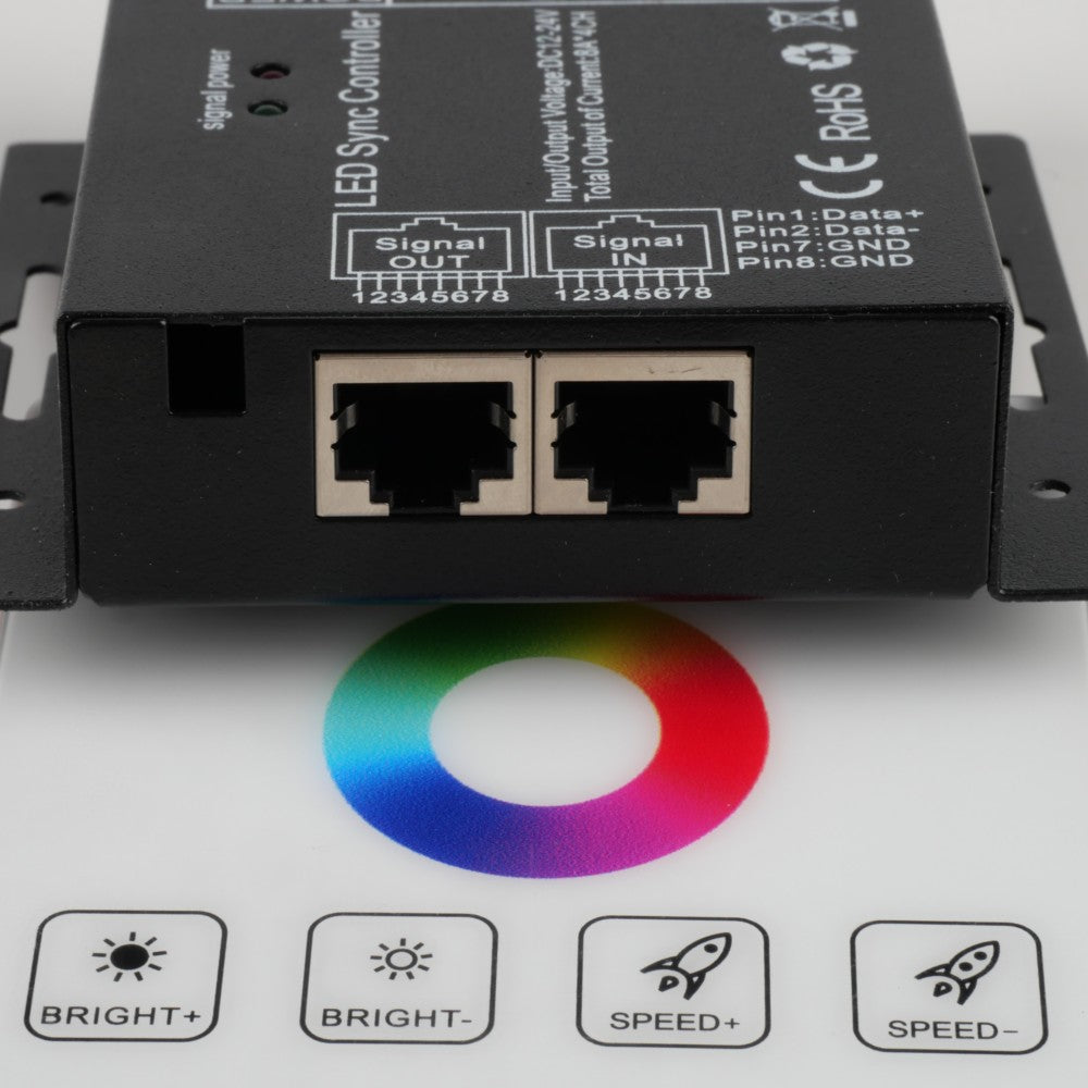 12-24V 8A×4 LED RGB Touch Series LED Round Controller For RGB LED Strip