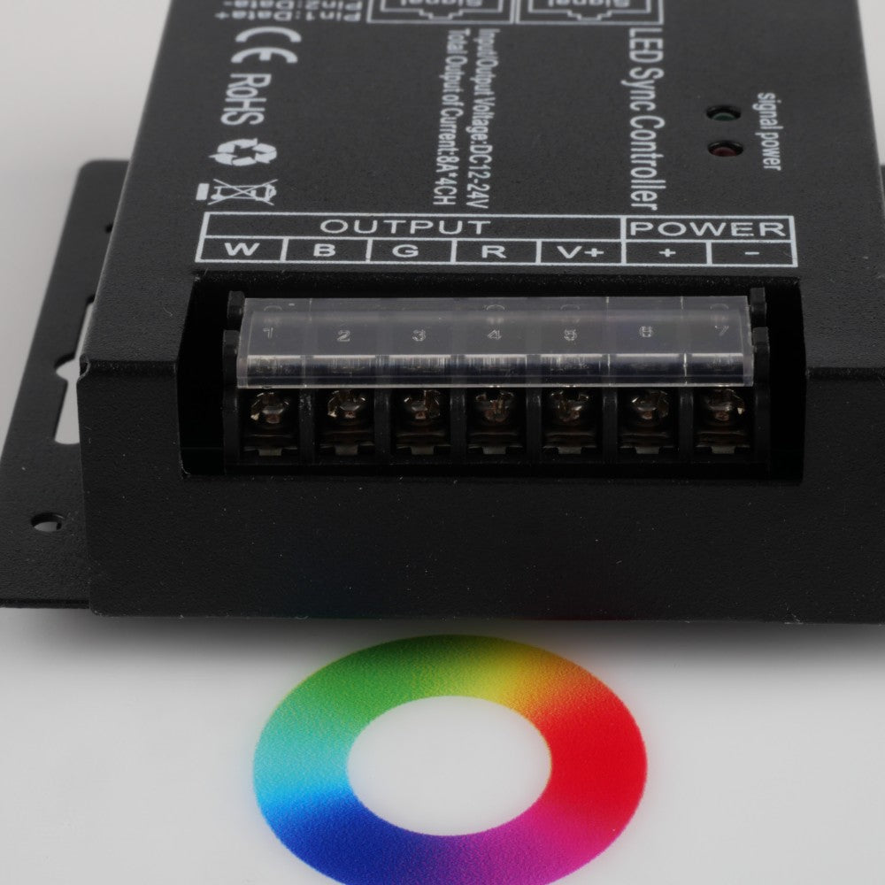 12-24V 8A×4 LED RGB Touch Series LED Round Controller For RGB LED Strip