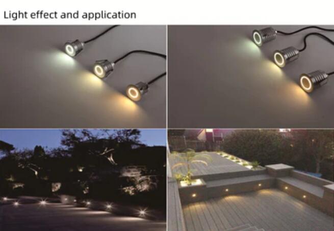 8 PCS Pack DC12V-24V 1W/3W IP67 Outdoor Waterproof LED Wall Light Corridor Ladder Step LED Lights