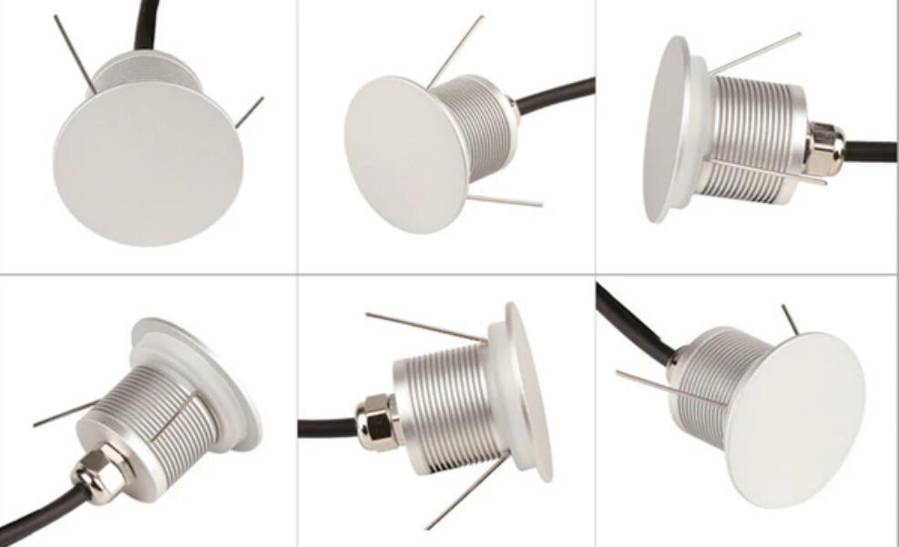 8PCS Pack 1W 12-24V DC IP67 Outdoor Moonlight LED Deck Light LED Corner Light for Corridor Steps