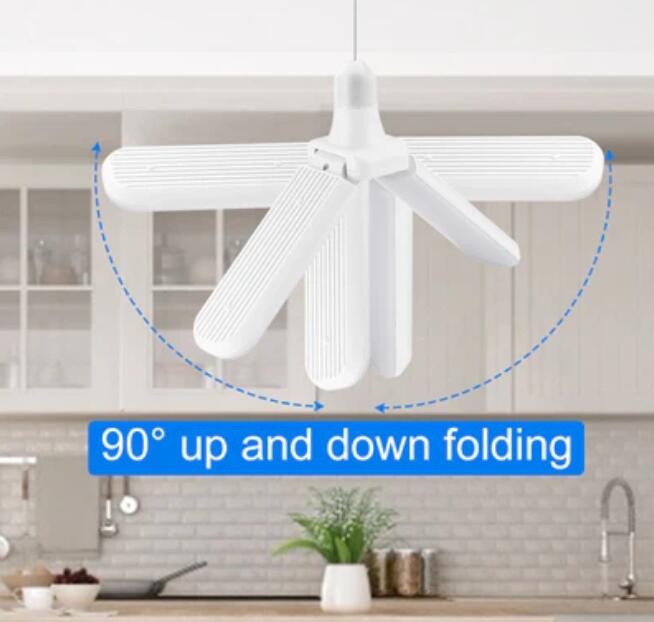 30W Deformable LED Garage Ceiling Lights 3000LM 6500K White 300W Equivalent CRI80+ E26/E27 Base