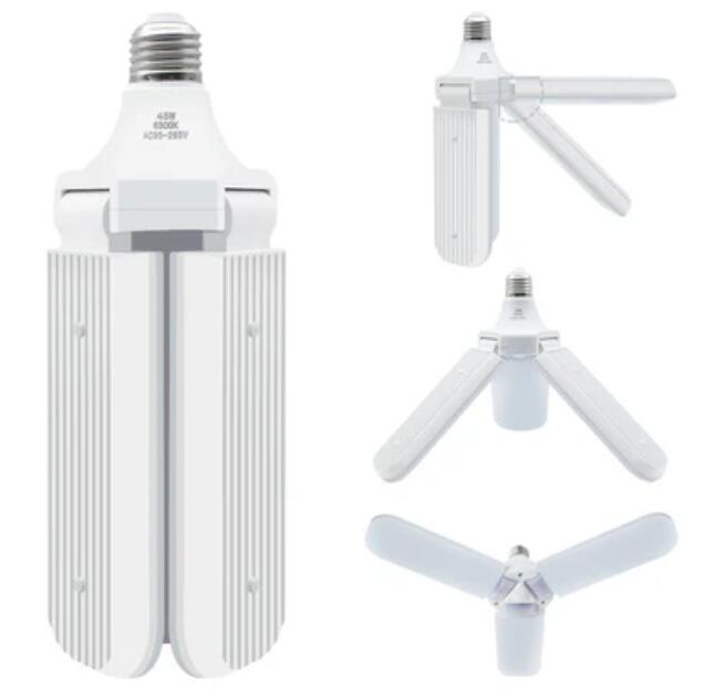 45W Deformable LED Garage Ceiling Lights 4500LM 6500K White 400 Watt Equivalent CRI80+ E26/E27 Base