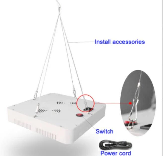 300W AC85-265V 1000LM Full spectrum led grow light with cooler fan for indoor hydroponic plant