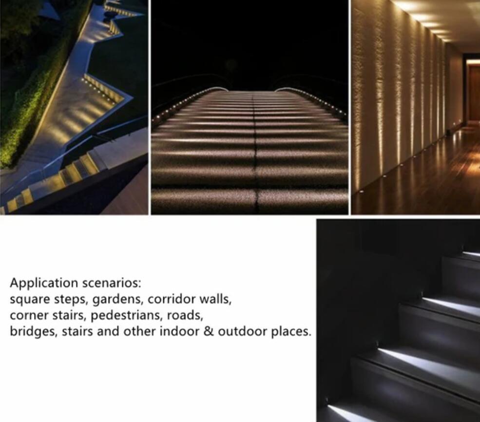 8PCS Pack 1W/3W DC12-24V IP67 Engineering Model Villa Garden Scenic Step Light One Beam Light LED Projection Light