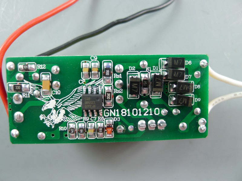 10-18x1W LED Power Supply AC  85-265V Input DC 36V-68V Output 300mA Bare Board LED Driver For LED Bulbs