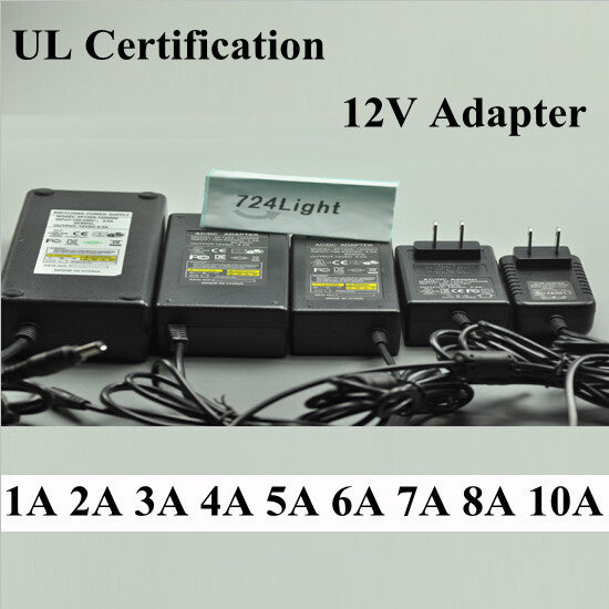 12V LED  Switching Power Supply Adapter 100V-240V To DC 12V 1A 2A 3A 5A 6A 8A 10A LED Power Supply UL Certification