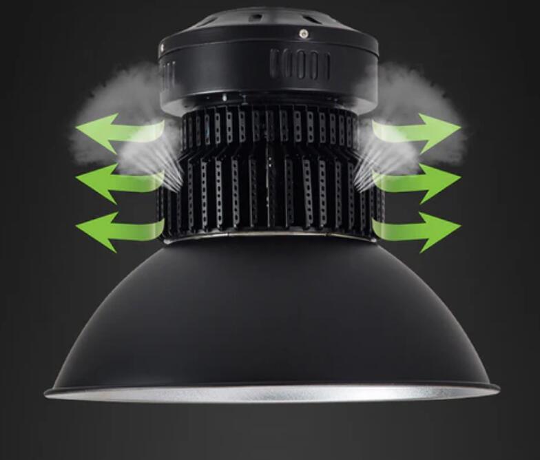 100W High Power Fin Heat Sink LED IP44 Waterproof LED High Bay Light with Aluminum Reflector