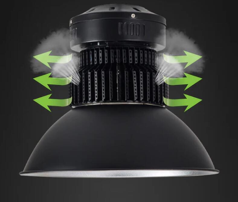 150W High Power Fin Heat Sink LED IP44 Waterproof LED High Bay Light with Aluminum Reflector
