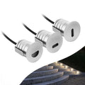 8PCS Pack DC12-24V 1W IP67 Waterproof LED Inground Light with A1/A2/A3 Lesn for Foot Stair LED Deck & Step Light