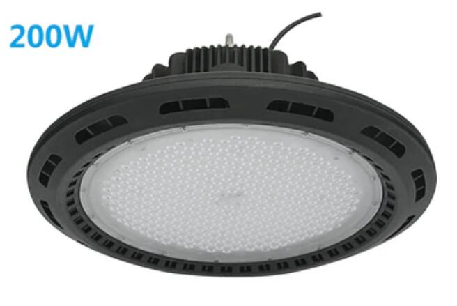 200W UFO LED High Bay Light Fixture 17000LM CRI>80 IP65 Waterproof 100-277VAC Non-Dimmable for Warehouse & Supermarket