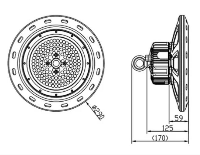 200W UFO LED High Bay Light Fixture 17000LM CRI>80 IP65 Waterproof 100-277VAC Non-Dimmable for Warehouse & Supermarket