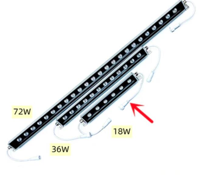 12'' Long RGBW SMD5050 18W 24V LED Wall Washer Light, Tempering Glass Cover IP67 Waterproof Grade,Energy Saving Linear LED Strip Light for Bridge, Hotel, Mega Bar Christmas Advertising Boards, Billboard,Building Commercial Lighting