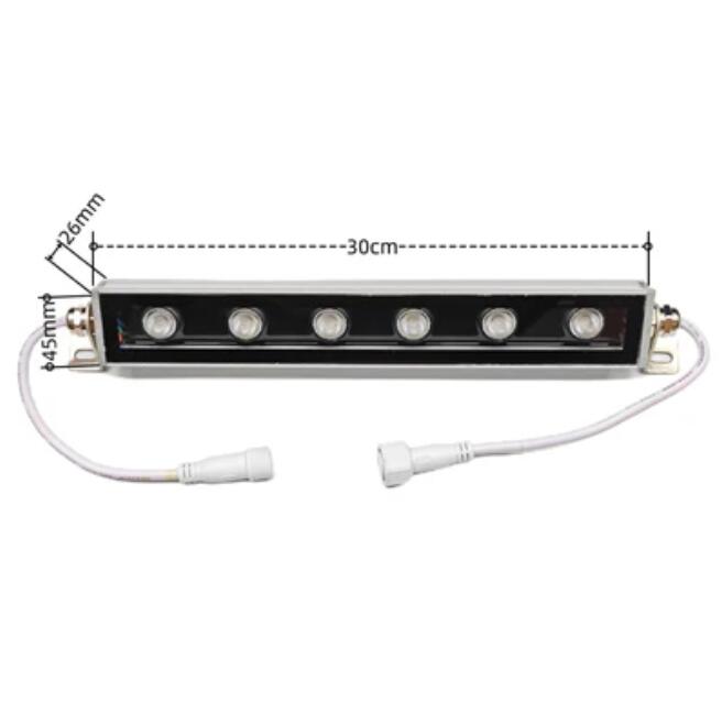 12'' Long RGBW SMD5050 18W 24V LED Wall Washer Light, Tempering Glass Cover IP67 Waterproof Grade,Energy Saving Linear LED Strip Light for Bridge, Hotel, Mega Bar Christmas Advertising Boards, Billboard,Building Commercial Lighting