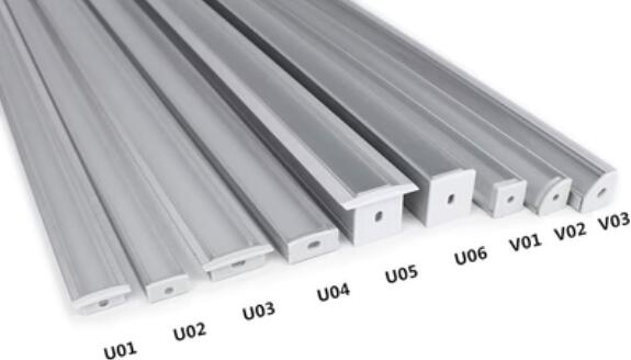 LED Profile LED Aluminum Channel Smaple Kit - 9 Models -50cm Each