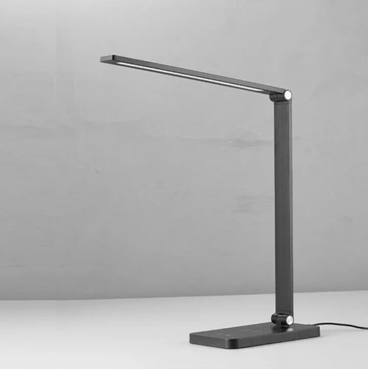 LED Desk Lamp with Wireless Chargers and USB Charging Port for Home Office, Desk Light withTimer for Reading, Study, Crafts