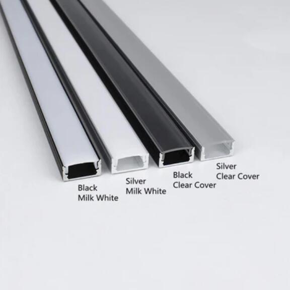 5Pack of 50cm (20'') LED Profile U02 9x17mm U-Shap LED Aluminum Channel System Fit for 12mm Wide LED Strips