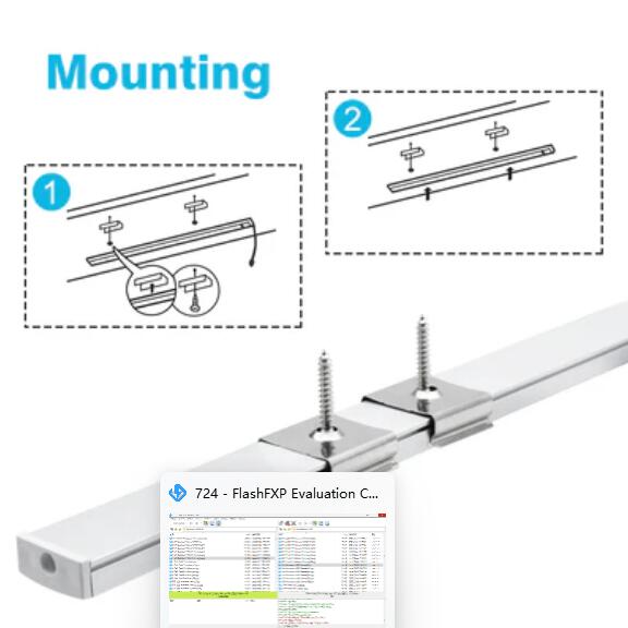 5Pack of 50cm (20'') LED Profile U02 9x17mm U-Shap LED Aluminum Channel System Fit for 12mm Wide LED Strips