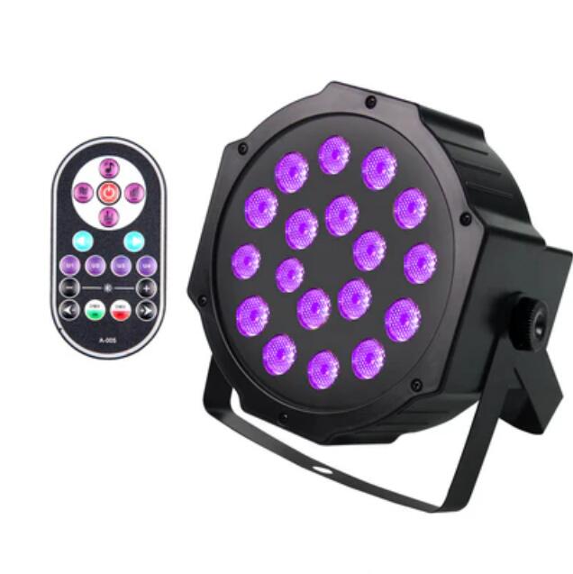 LED UV Par Lights IP65 Waterproof Outdoor LED 18W UV Stage Wash/Strobe Lights DMX512 Controllable Multiple Lights Linkable DJ Lights Party Lights for Outside Party Wedding Holiday