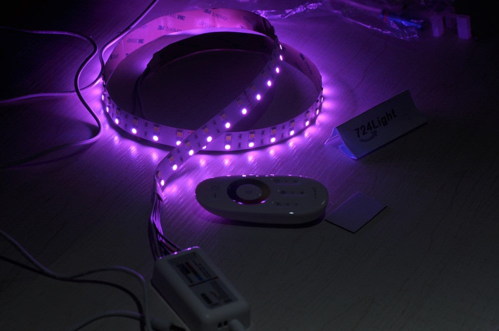 RGBW LED strip light Double 5050 RGB Color Changing White Color  Flexible  LED Light Strip DC24V (16.4ft )480LEDs