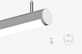 2.5 meter 98.4" Aluminum LED Suspended Tube Light LED Profile Diameter 40mm suit 24mm Flexible led strip light