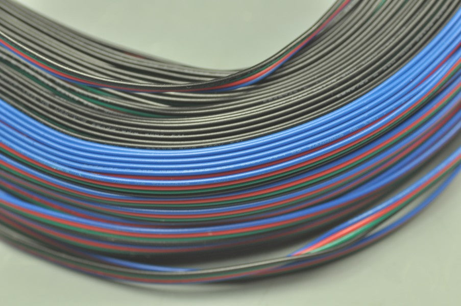 LED RGB Extension Cable wire cord 4Pin Line Free Cutting 1M - 100M (3.28Foot - 328Foot) for led strips multicolor  3528 5050 Strip Lighting