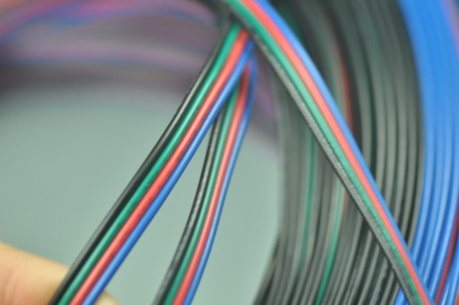 LED RGB Extension Cable wire cord 4Pin Line Free Cutting 1M - 100M (3.28Foot - 328Foot) for led strips multicolor  3528 5050 Strip Lighting